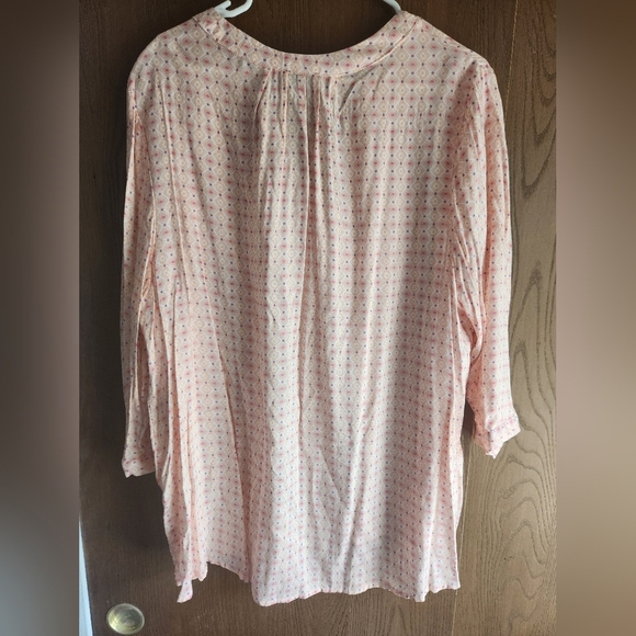 Jones New York Light Pink Patterned Blouse - Picture 4 of 4